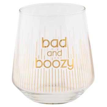 CHIC STEMLESS WINE GLASS BAD AND BOOZY--Lemons and Limes Boutique