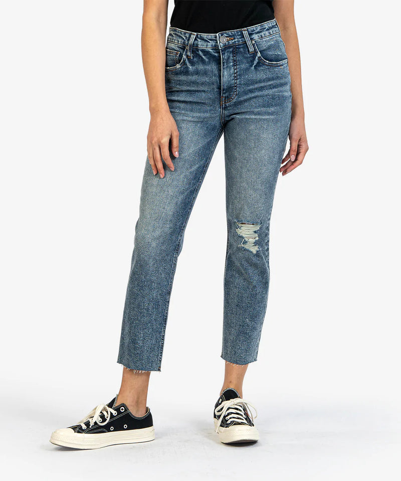 Rachael High Rise Fab Ab Mom Raw Hem-Lemons and Limes Boutique