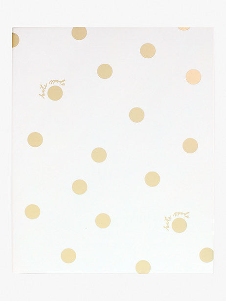 Kate Spade Gold Dot with Script Concealed Spiral Notebook--Lemons and Limes Boutique