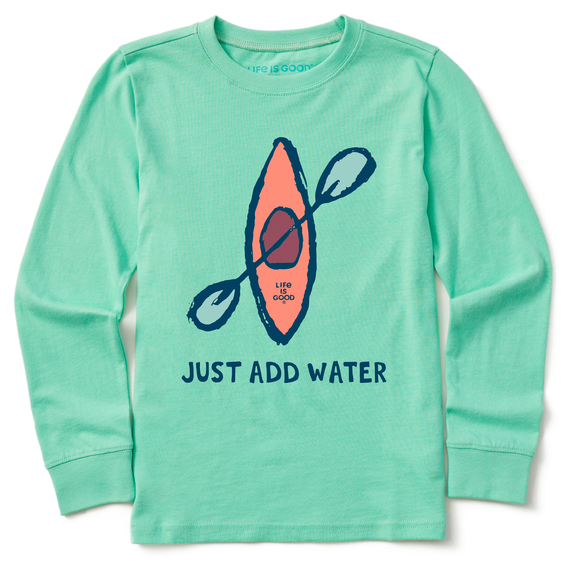 Kids Just Add Water Kayak Long Sleeve Crusher Tee--Lemons and Limes Boutique