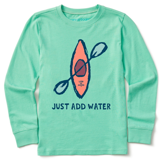 Kids Just Add Water Kayak Long Sleeve Crusher Tee-Lemons and Limes Boutique