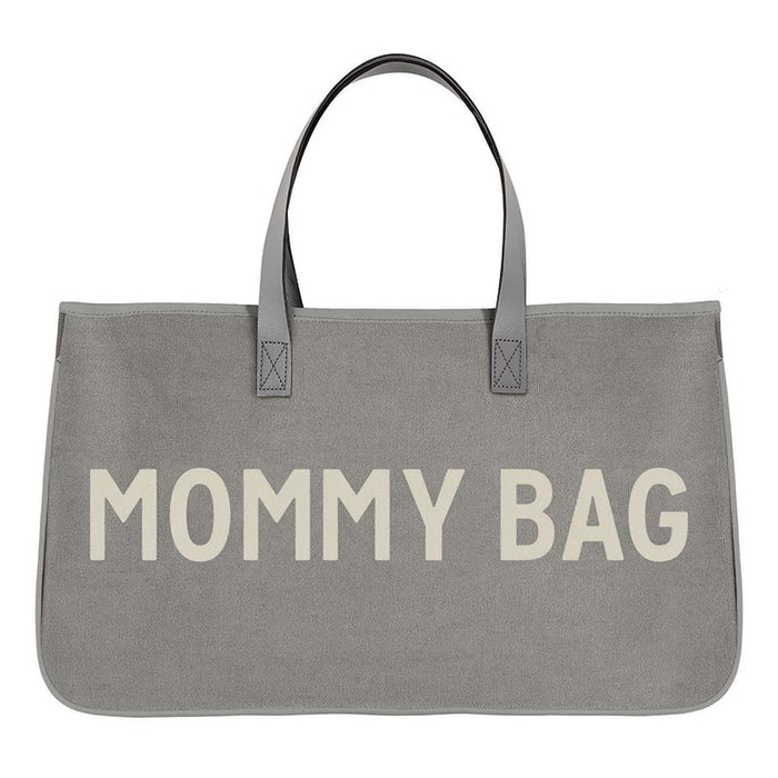 Mommy Bag-Grey Canvas Tote-Lemons and Limes Boutique