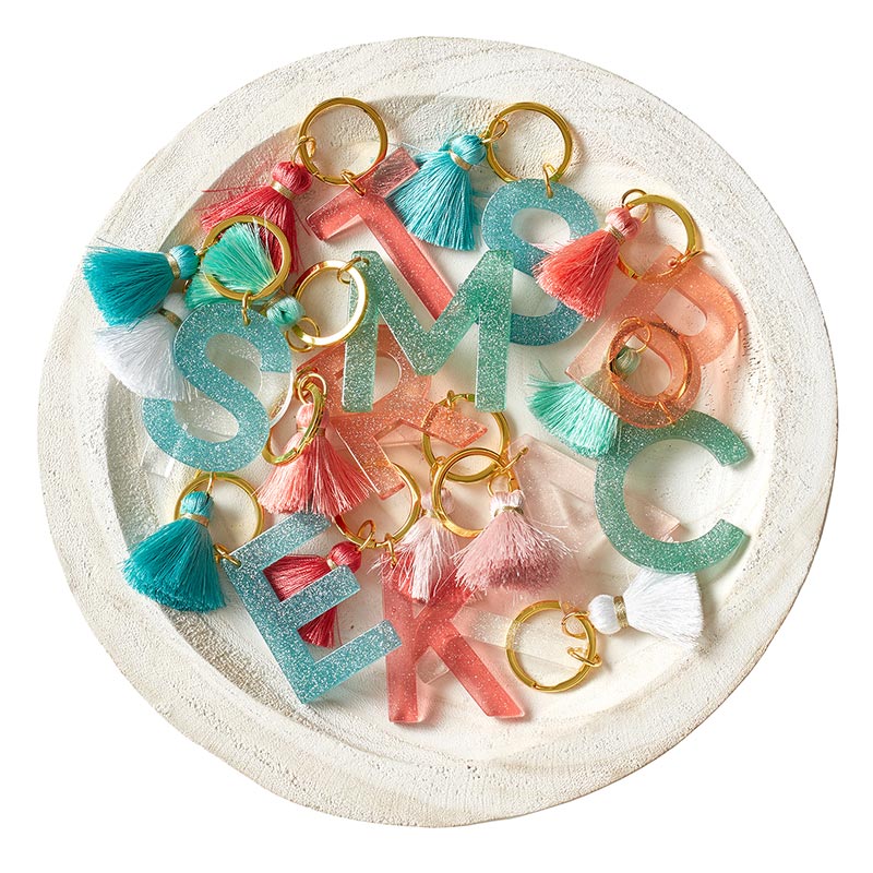 Letter Keychain-Lemons and Limes Boutique