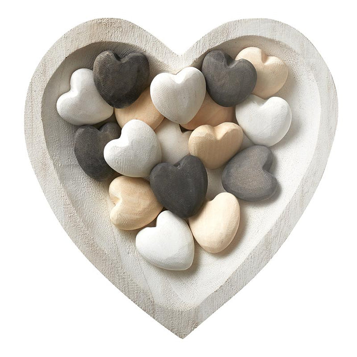 Small Paulownia Wood Heart-Lemons and Limes Boutique