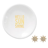 Ceramic Ring Dish & Earrings-Hello Sunshine-Lemons and Limes Boutique