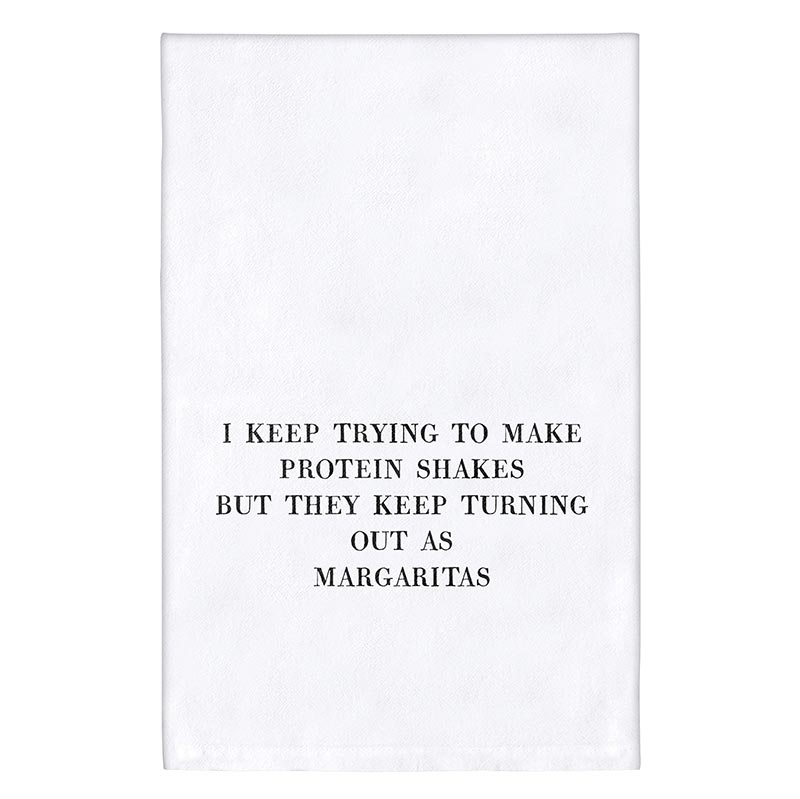 Protein Shakes Tea Towel-Hand Towels-Lemons and Limes Boutique