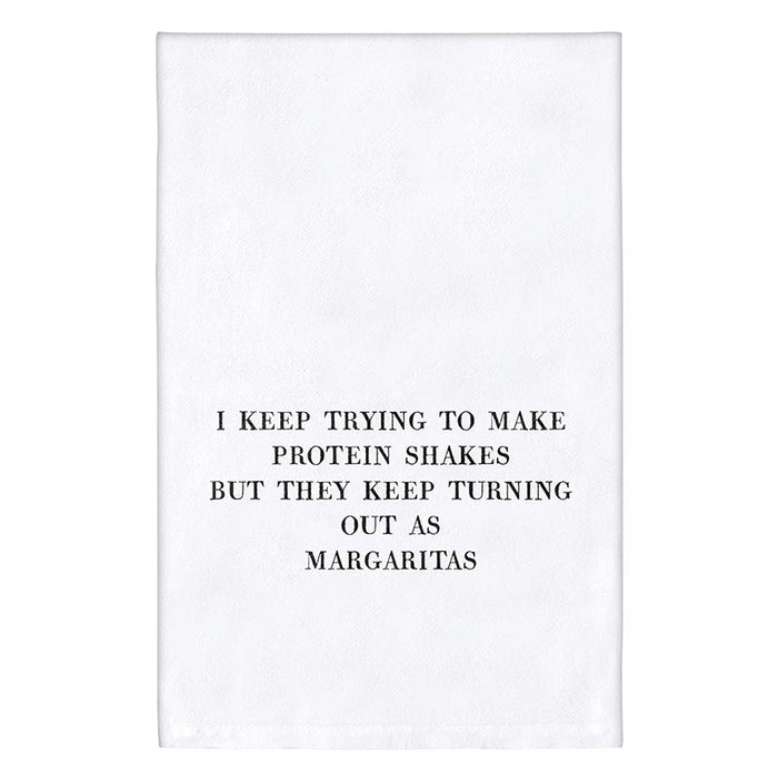 Protein Shakes Tea Towel-Hand Towels-Lemons and Limes Boutique