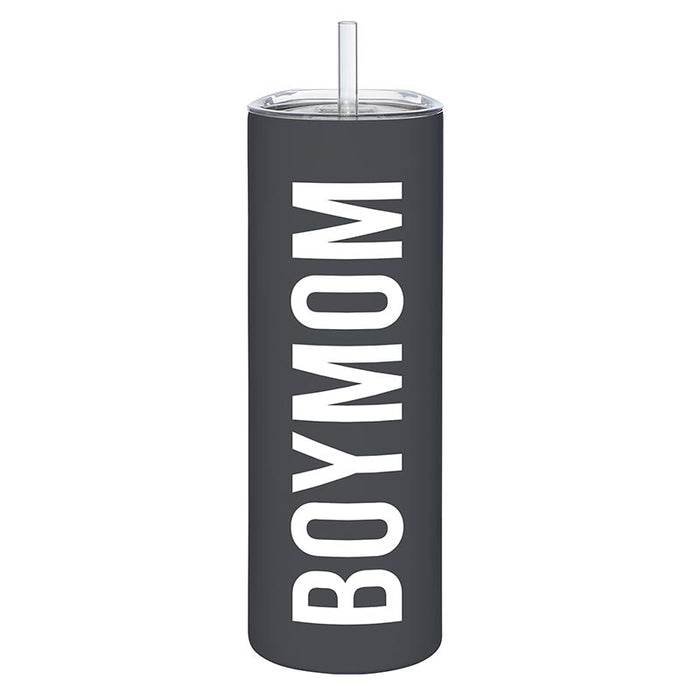 Matte Skinny Tumbler with Straw - Boy Mom-Lemons and Limes Boutique
