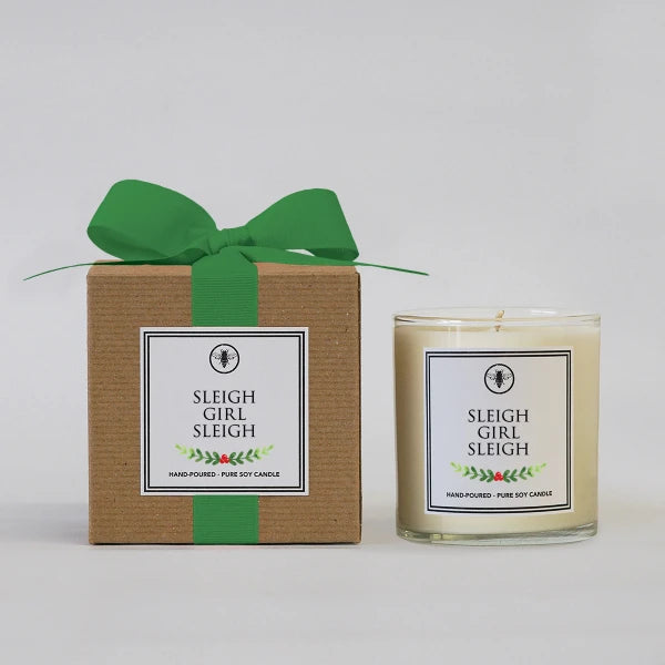 Sleigh Girl Sleigh Hand Poured Candle-Candle-Lemons and Limes Boutique