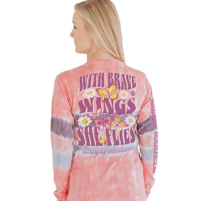 Simply Southern L/S Tee- Brave-Graphic Tee-Lemons and Limes Boutique