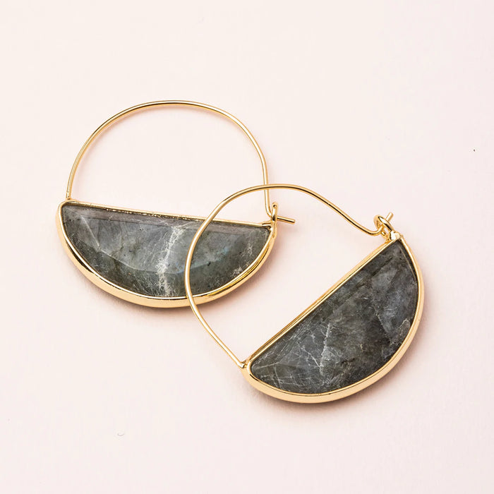Scout Stone Prism Hoop-Labradorite-Lemons and Limes Boutique
