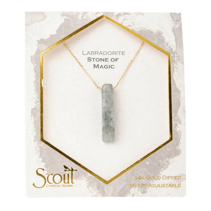 Scout Stone Point Necklace-Labradorite-Lemons and Limes Boutique
