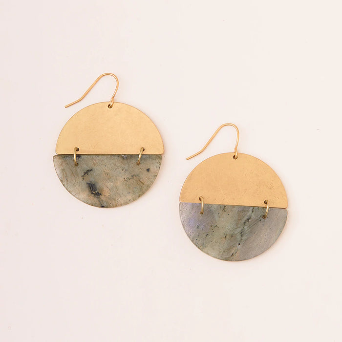 Scout Full Moon Earring-Labradorite Gold-Lemons and Limes Boutique
