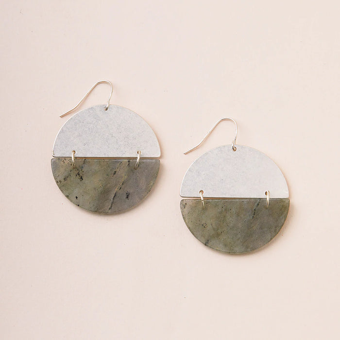 Scout Full Moon Earring-Labradorite Silver-Lemons and Limes Boutique