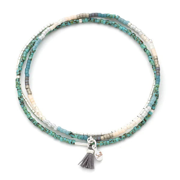 Scout Chromacolor Miyuki Bracelet in Turquoise Multi/Silver-Lemons and Limes Boutique