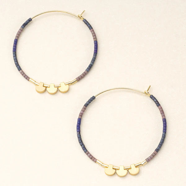 Scout Chromacolor Miyuki Large Hoop Earring in Multi/Gold-Lemons and Limes Boutique