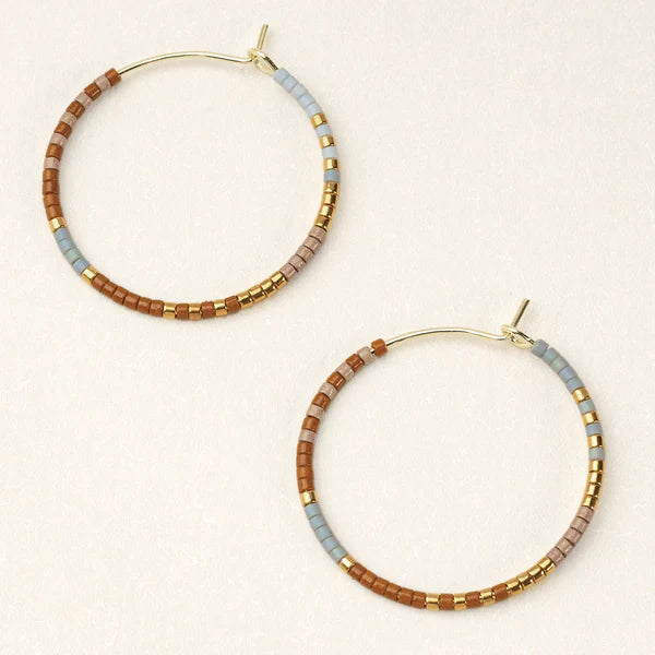 Scout Chromacolor Miyuki Small Hoop Earring in Desert Multi/Gold--Lemons and Limes Boutique
