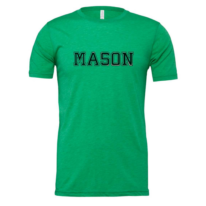 Mason Black Block T-Shirt on Heather Green--Lemons and Limes Boutique