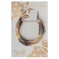 Scout Wrap-Bracelet/Necklace Matte Metallic Tri Tone Gold--Lemons and Limes Boutique