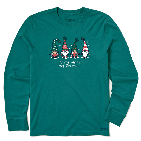 Men's Chillin' with My Gnomies Fam Long Sleeve Crusher Tee-Lemons and Limes Boutique