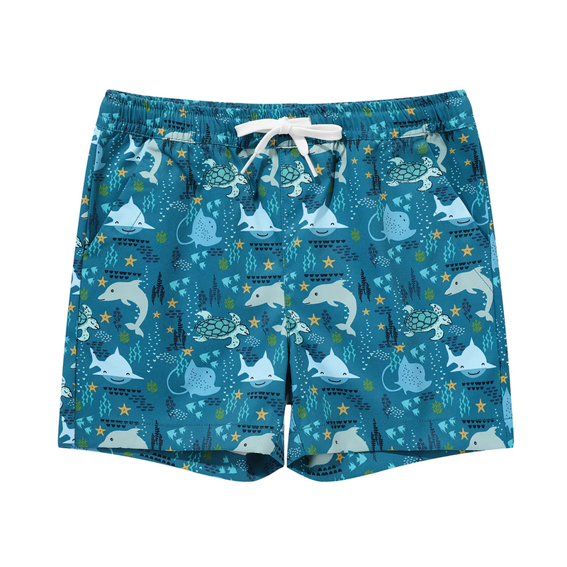 Ocean Friends Boy Swim Trunks--Lemons and Limes Boutique