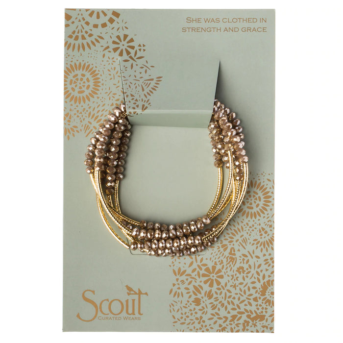 Scout Wrap-Bracelet/Necklace Oyster Gold-Lemons and Limes Boutique