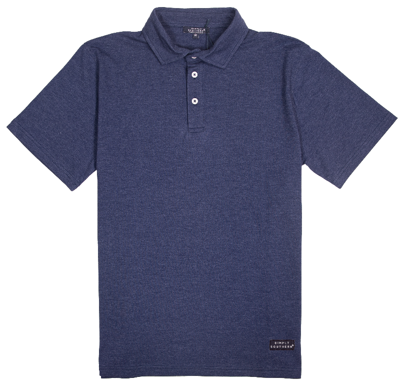 Simply Southern Men's Polo in Heather Navy--Lemons and Limes Boutique