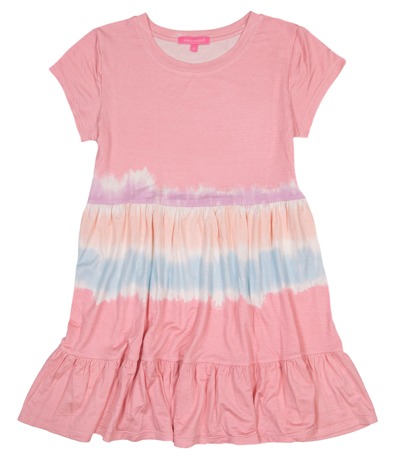 Simply Southern Tie Dye Dress in Pink--Lemons and Limes Boutique