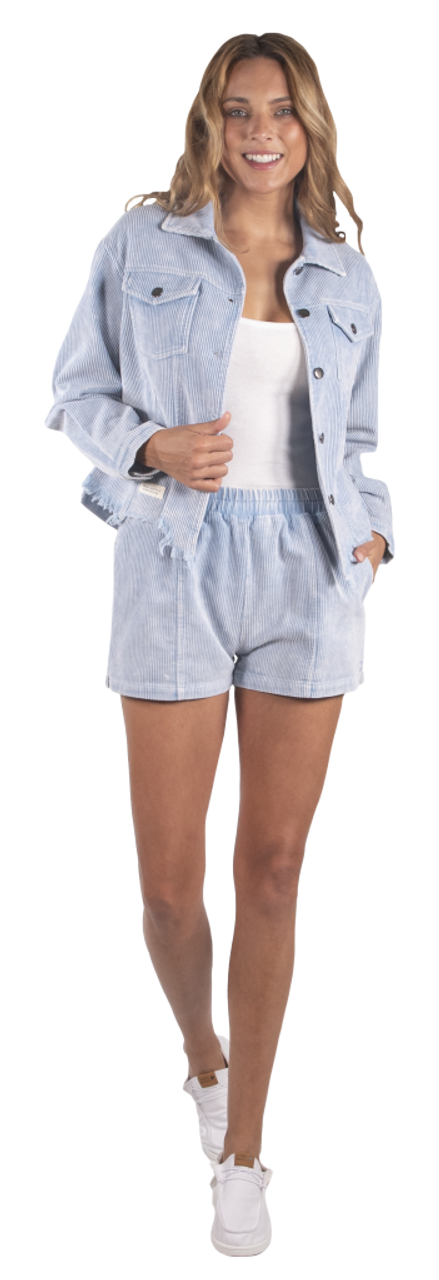 Simply Southern Cordy Jacket in Glacier-Lemons and Limes Boutique