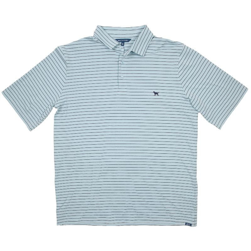 Simply Southern Men's Knit Polo in Blue Stripe-Lemons and Limes Boutique