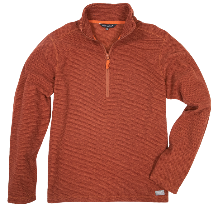 Simply Southern Men's Quarter Zip Pullover in Spice-Men's Apparel-Lemons and Limes Boutique