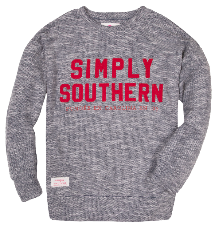 Simply Southern Terry Top Crew-Apparel-Lemons and Limes Boutique