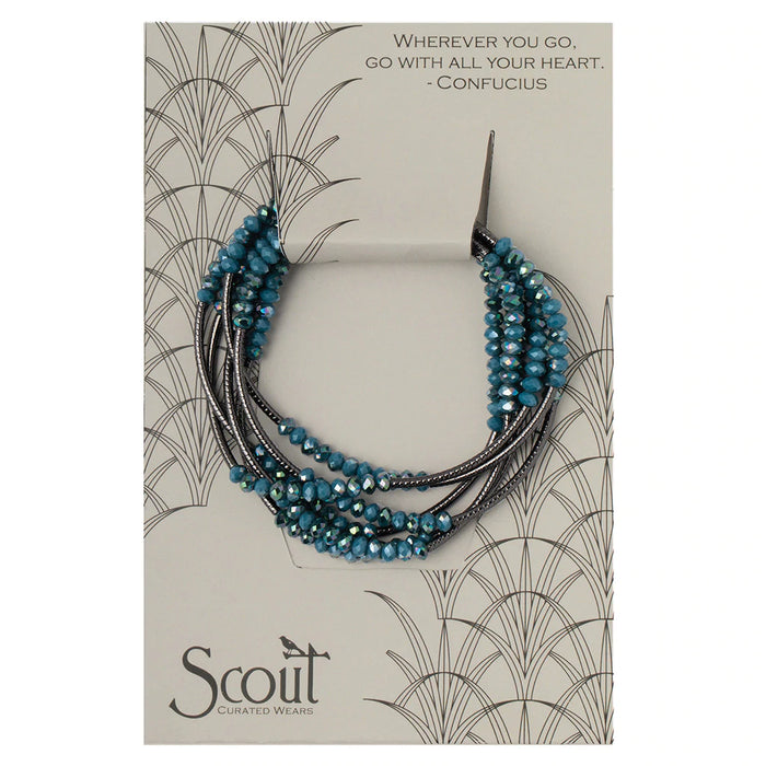 Scout Wrap-Bracelet/Necklace Peacock Hematite-Lemons and Limes Boutique
