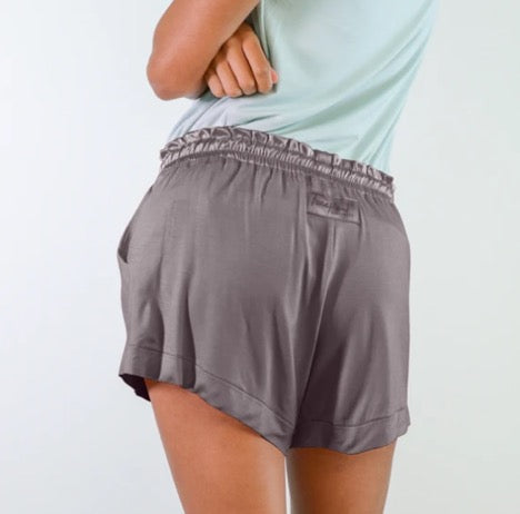 Bamboo Pajama Shorts in Earl Grey FacePlant Dreams-Apparel-Lemons and Limes Boutique