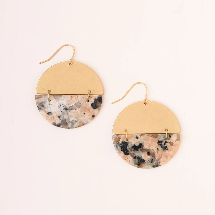Scout Full Moon Earring-Rhodonite Gold-Lemons and Limes Boutique