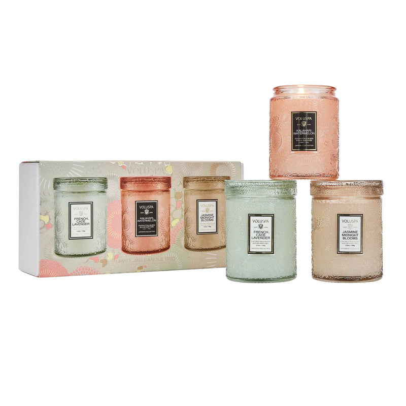 Home Refresh Small Jar Trio Set Voluspa--Lemons and Limes Boutique