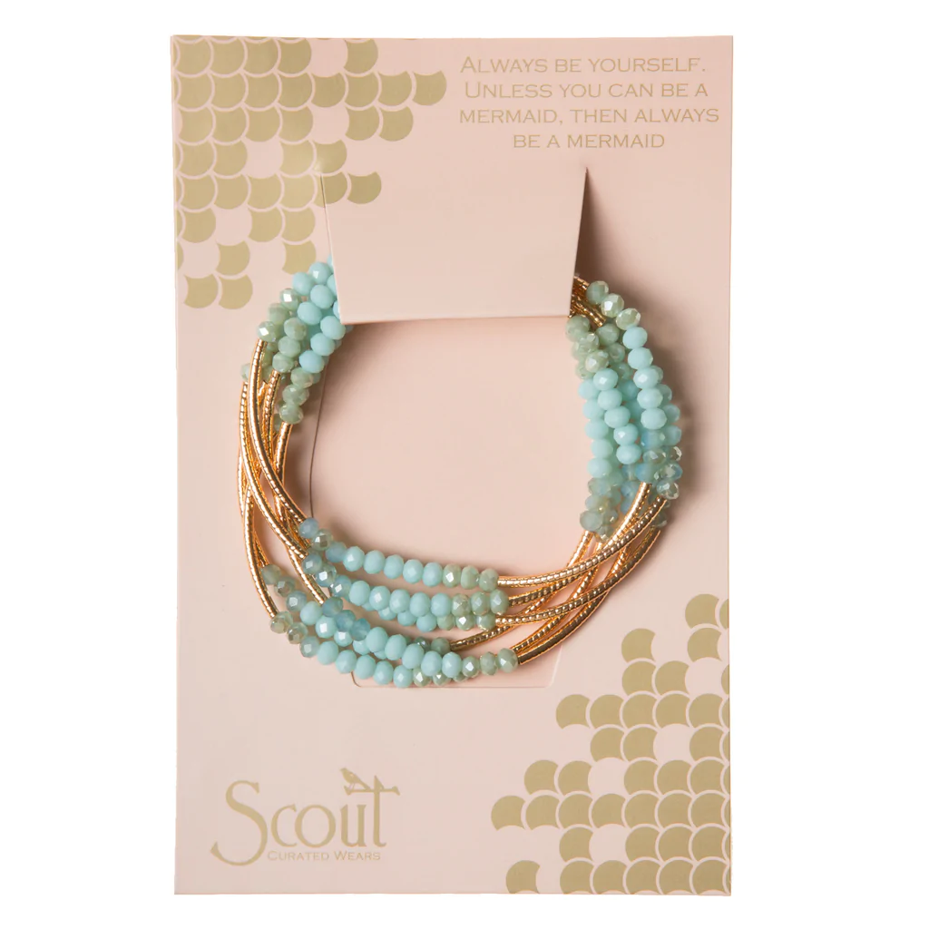 Scout Wrap-Bracelet/Necklace Turquoise Combo/ Gold-Lemons and Limes Boutique