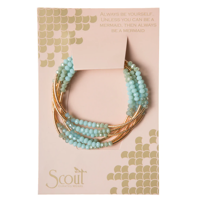 Scout Wrap-Bracelet/Necklace Turquoise Combo/ Gold-Lemons and Limes Boutique