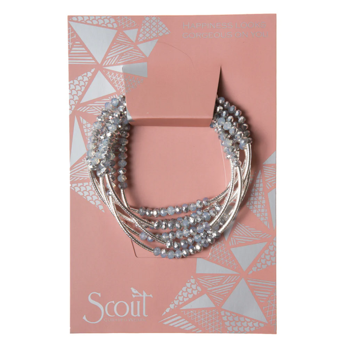 Scout Wrap-Bracelet/Necklace in Star Combo Silver-Lemons and Limes Boutique