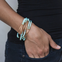 Scout Wrap-Bracelet/Necklace Turquoise Combo/ Gold-Lemons and Limes Boutique
