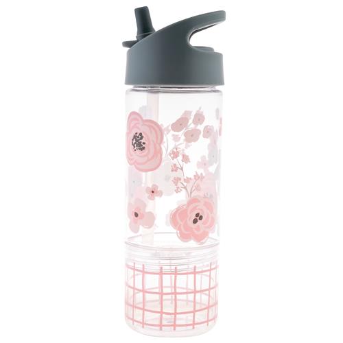 Sip and Snack Bottle-Charcoal Flower-Lemons and Limes Boutique