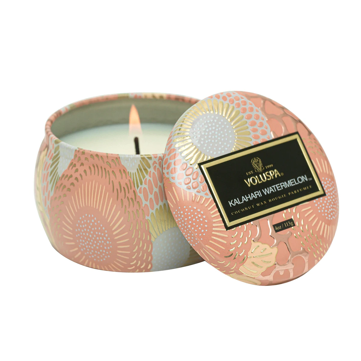 Kalahari Watermelon Mini Tin Candle Voluspa-Lemons and Limes Boutique