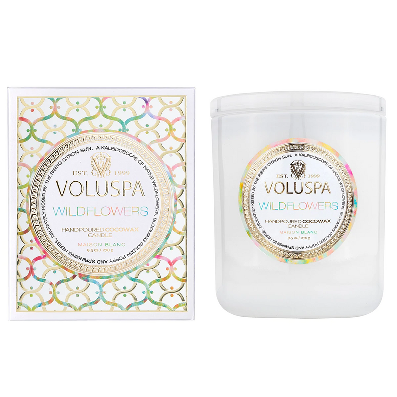 Wildflowers Classic Candle Voluspa--Lemons and Limes Boutique