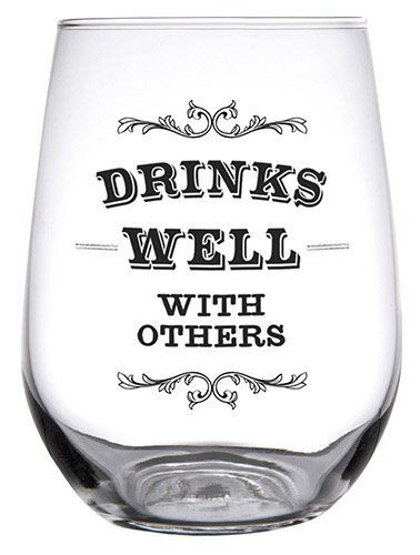 Stemless Wine Glass - Drinks Well With Others-Wine Glasses-Lemons and Limes Boutique