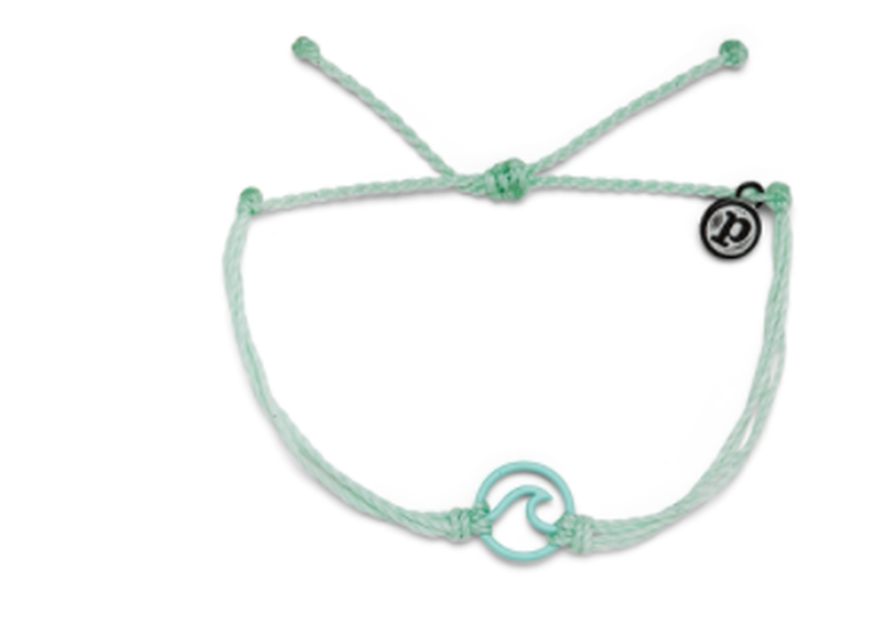 Aqua Enamel Wave Bracelet in Winter Fresh Pura Vida-Bracelet-Lemons and Limes Boutique