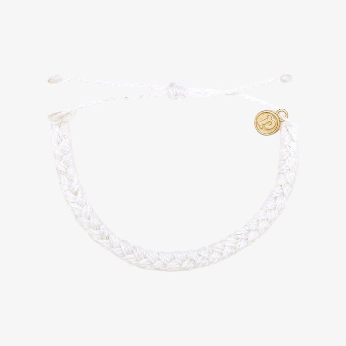 Pura Vida- Braided Bracelet in White-Lemons and Limes Boutique