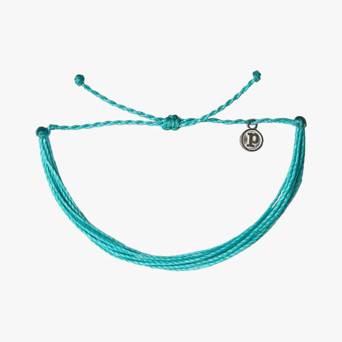 Pura Vida- Bright Solid Bracelet in Teal-Bracelets-Lemons and Limes Boutique