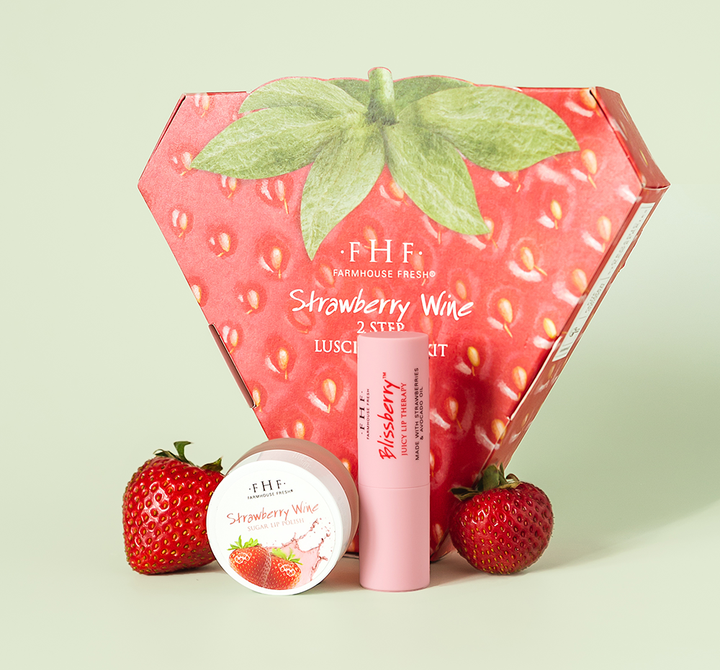 Strawberry Wine 2-Step Luscious Lip Kit FarmHouse Fresh-Beauty-Lemons and Limes Boutique