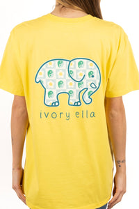 Ivory Ella - Goldfinch Checkerboard Tee--Lemons and Limes Boutique