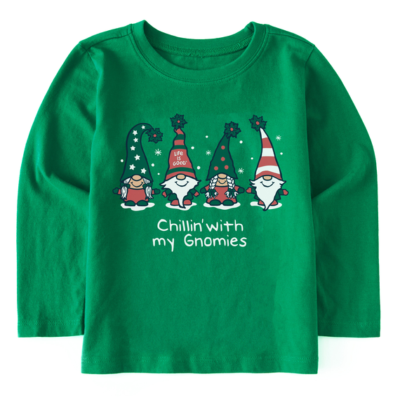 Toddler Chillin' with My Gnomies Fam Long Sleeve Crusher Tee-Lemons and Limes Boutique